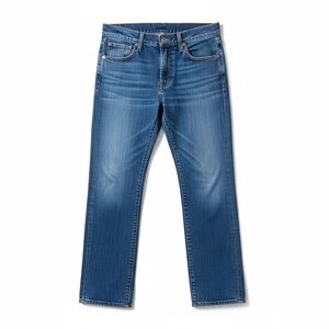 7 For All Mankind Men's Medium Rise Medium Blue Straight Leg Jeans